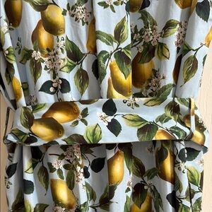 Zara Blue and White Puff Sleeve Wrap Dress